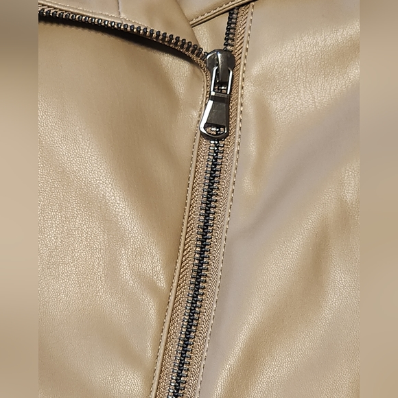 HalogenDrape Collar Faux Leather Jacket (Large) - Picture 5 of 6